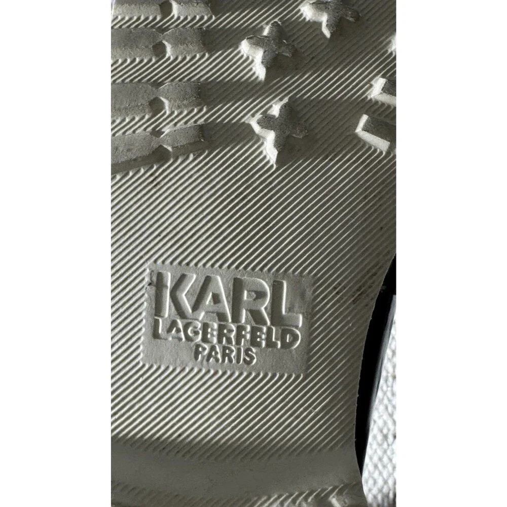 Karl Lagerfeld Paris Moyen Black Slip On Patent Leather Loafer Shoes 6.5 - Picture 7 of 7